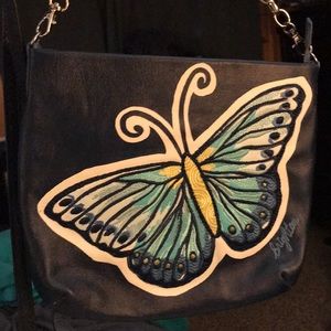 Brighton Crossbody w/Embroidered  Butterfly